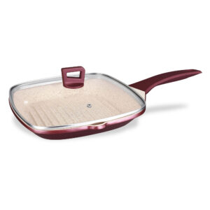 Grillpande m. glaslåg - 28 cm